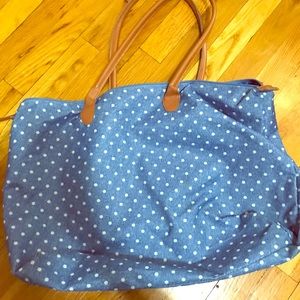 Polka dot beach bag / baby bag